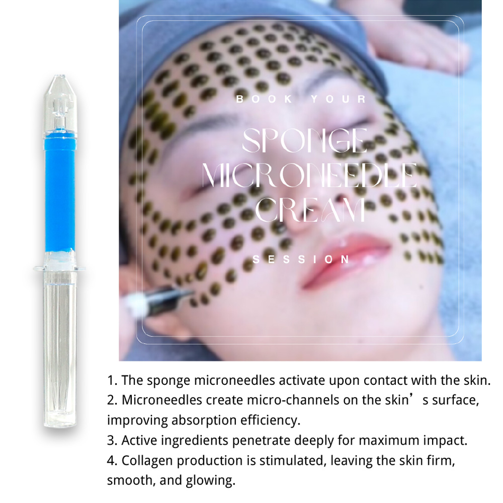 Набор SPONGE CREAM гель со спикулами Blue Cooper peptide + сыворотка 5гр/10мл