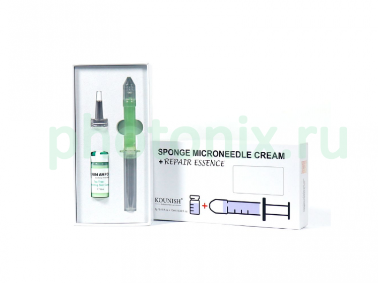 Набор SPONGE CREAM гель со спикулами Tea Tree + сыворотка 5гр/10мл Набор SPONGE CREAM гель со спикулами Tea Tree + сыворотка 5гр/10мл